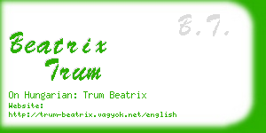 beatrix trum business card